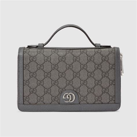 Ophidia travel case in grey and black Supreme 